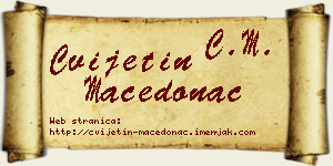 Cvijetin Macedonac vizit kartica
